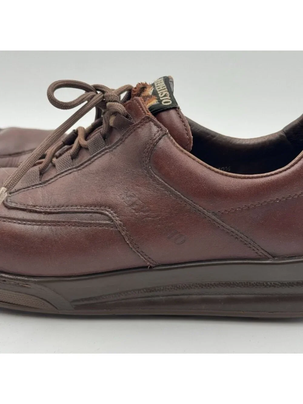 Mephisto Match Runoff Air Jet Shoes Mens 11 Brown Leather Walking Sneakers